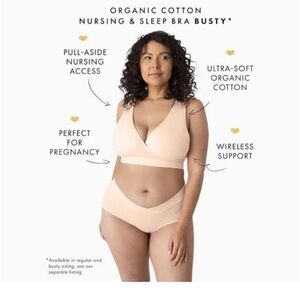 Kindred bravely Organic Cotton Nursing & Sleep Bra NWT